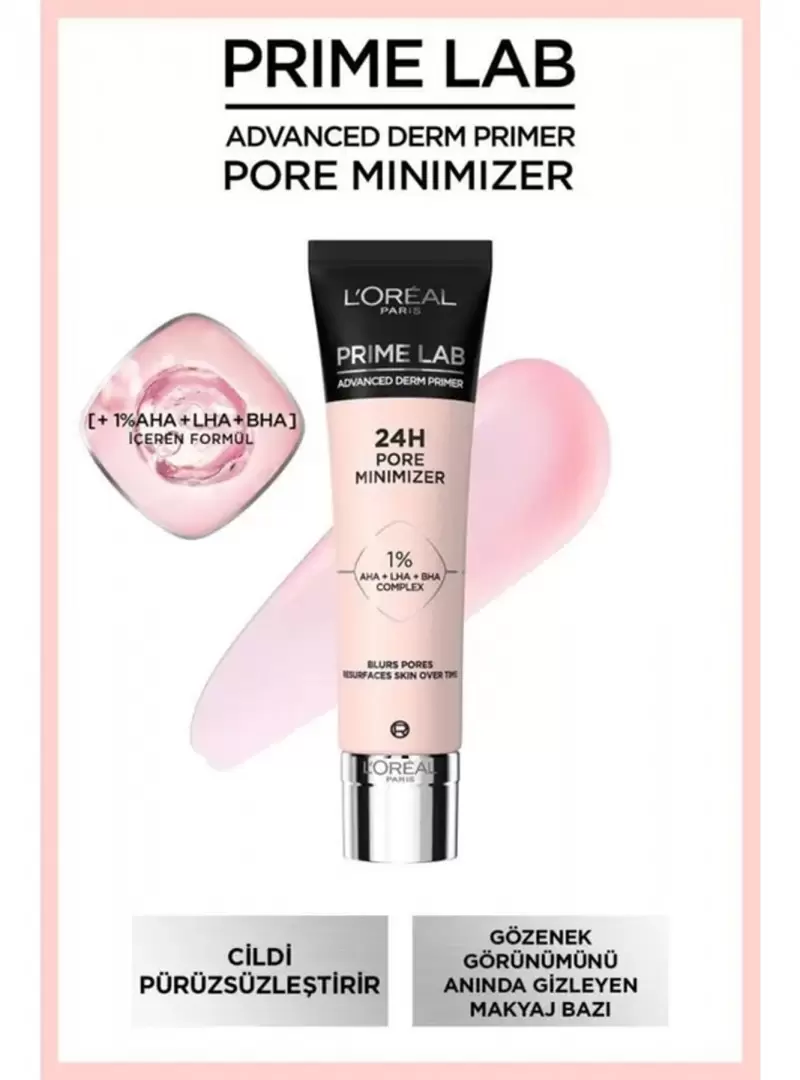 Loreal Paris Prime Lab Pore Minimizer Gözenek Küçültücü AHA ve BHA İçeren Primer 30 ml