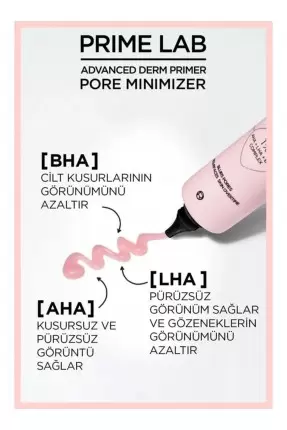 Loreal Paris Prime Lab Pore Minimizer Gözenek Küçültücü AHA ve BHA İçeren Primer 30 ml