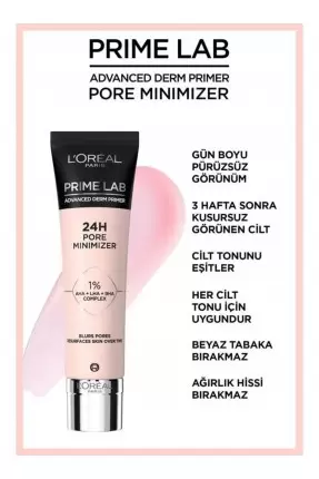 Loreal Paris Prime Lab Pore Minimizer Gözenek Küçültücü AHA ve BHA İçeren Primer 30 ml