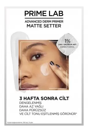 Loreal Paris Prime Lab Matte Setter Matlaştırıcı Salisilik Asit İçeren Primer 30 ml