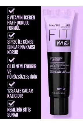 Maybelline New York Fit Me Luminous Smooth Nemlendiren Makyaj Bazı