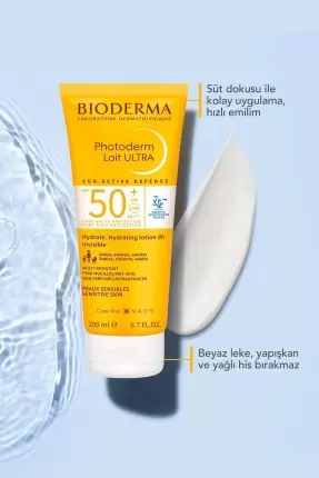 Bioderma Photoderm Lait Ultra Tüm Ciltler SPF50+ Yüksek Koruma Süt Form Yüz Vücut Güneş Kremi 100 ml