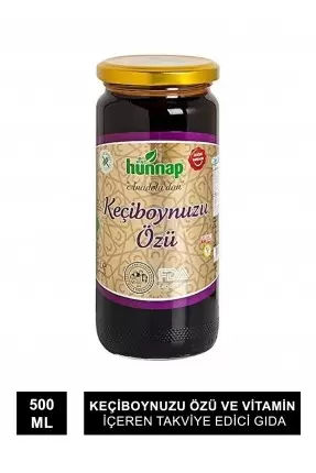 Hünnap Keçiboynuzu Özü ve Vitamin İçeren Takviye Edici Gıda 500 ml