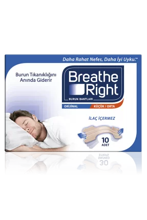 Breathe Right Orijinal Küçük/Orta Burun Bandı 10 Adet