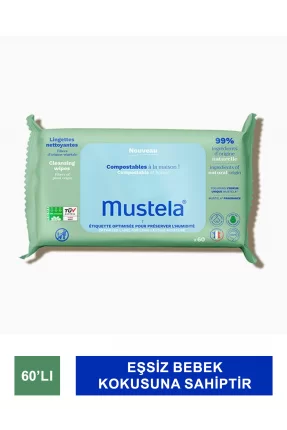 Mustela Compostable Cleansing Wipes ( Kompostlanabilir Temizleme Mendili ) 60 Adet