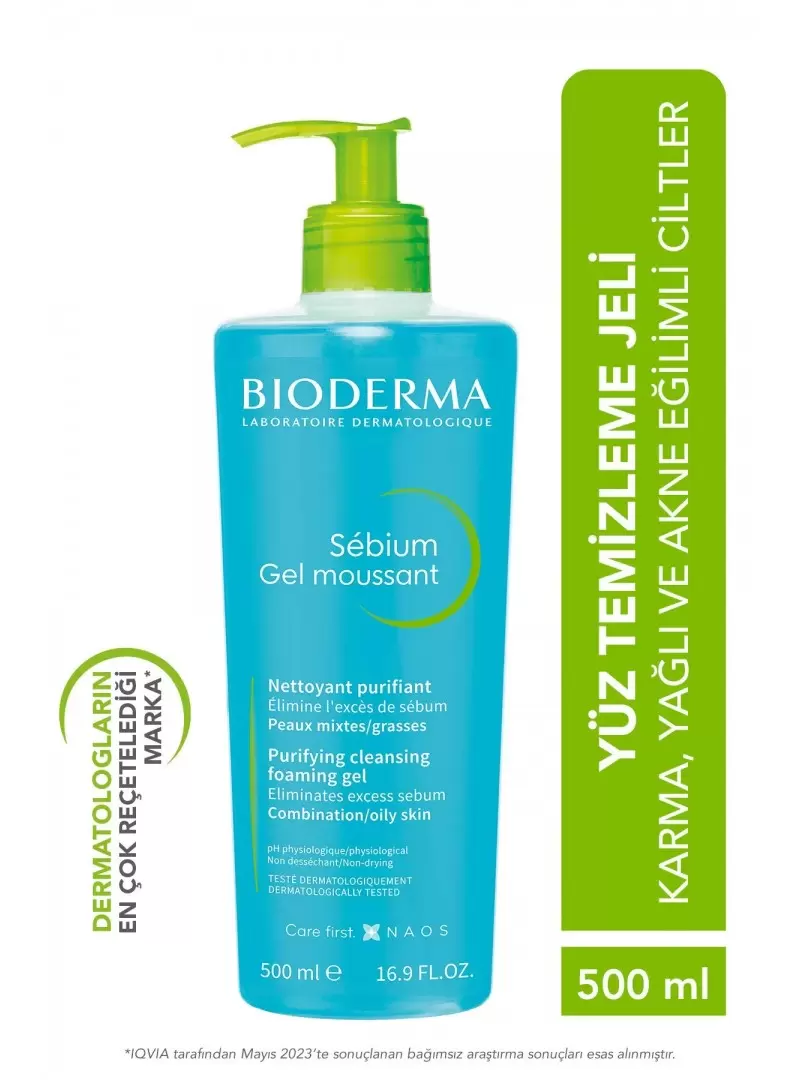 Bioderma Sebium Foaming Gel 500 ml (S.K.T 07-2026)