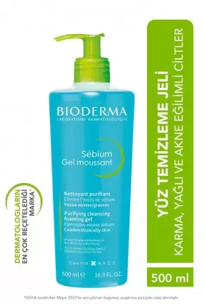 Bioderma Sebium Foaming Gel 500 ml (S.K.T 07-2026)