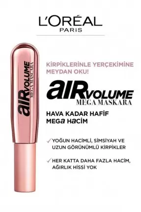 Loreal Paris Air Volume Mega Hacim Veren Maskara - Siyah