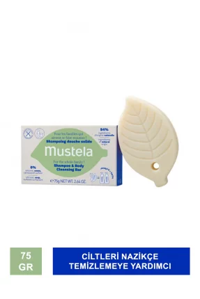 Mustela Katı Şampuan ve Vücut Temizleme Barı 75gr