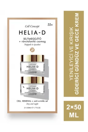 Helia-D Cell Concept Yenileyici ve Kırışık Giderici Gündüz ve Gece Krem 55+ 2×50 ml