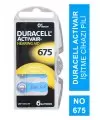 Duracell Activair İşitme Cihazı Pili 6'lı No: 675