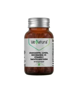 VeNatura Zeaksantin Lutein Resveratrol ve Vitamin C Takviye Edici Gıda 30 Yumuşak Kapsül