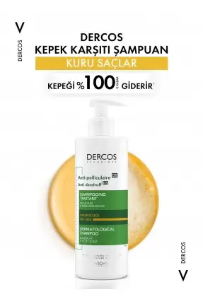 Vichy Dercos Kepek Karşıtı Şampuan Kuru Saçlar 390 ml