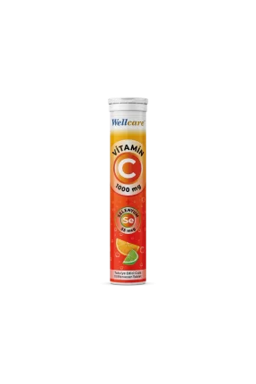 Wellcare Vitamin C + Selenyum 55mcg 15 Efervesan Tablet