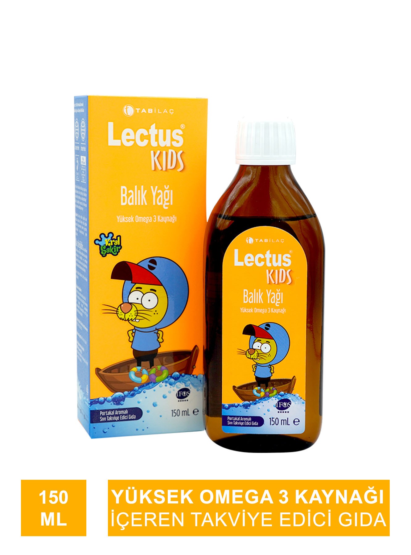 Outlet - Lectus Kids Balık Yağı Portakal Aromalı 150 ml