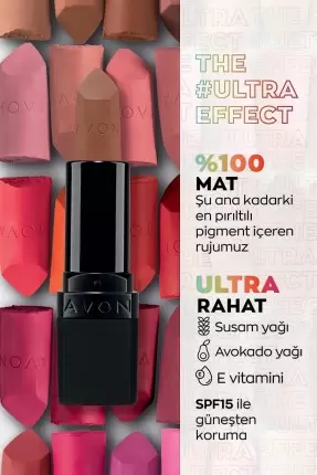 Avon Kiss Me Ultra Mat Ruj Marvellous Mocha ve Genius Maskara Hediye Paketi