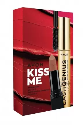 Avon Kiss Me Ultra Mat Ruj Marvellous Mocha ve Genius Maskara Hediye Paketi