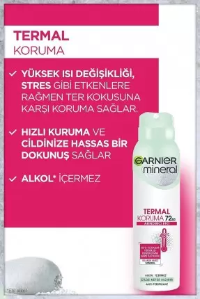 Garnier Mineral Termal Koruma Sprey Deodorant 150 ml