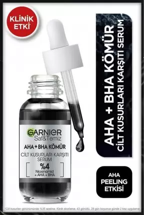 Garnier Aha+Bha Kömür Cilt Kusurları Karşıtı Serum %4 30 ml