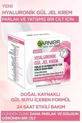 Garnier Hyaluronik Gül Jel Krem ( Parlak ve Yatışmış Bir Cilt İçin Günlük Bakım Kremi ) 50 ml