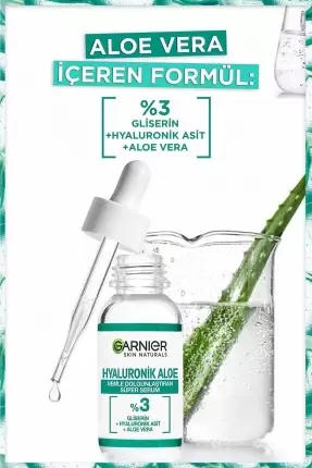 Garnier Hyaluronik Aloe Nemlendirici Ve Dolgunlaştırıcı Süper Serum 30 ml