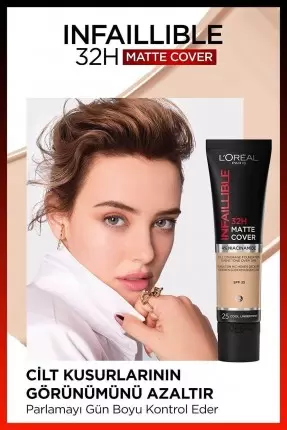 Loreal Paris Infaillible 32H Matte Cover Yüksek Kapatıcı Fondöten - 155 NATUR