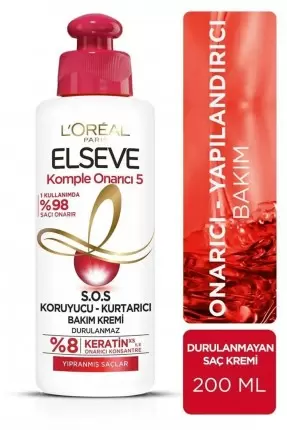 Loreal Paris Elseve Komple Onarıcı 5 S.O.S Koruyucu - Kurtarıcı Bakım Kremi 200 ml