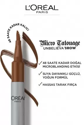 Loreal Paris Unbelieva Brow Micro Tatouage Kaş Kalemi - 108 Dark Brunette