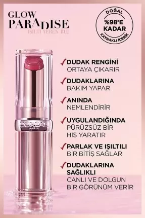 Loreal Paris Glow Paradise Balm-in-Lipstick - Işıltı Veren Ruj 111 Pink Wonderland