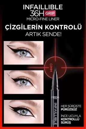 Loreal Paris Infaillible 36H Grip Micro Fine Eyeliner 01 Obsidian - Siyah