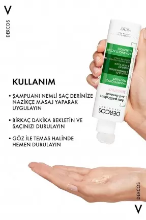 Vichy Dercos Anti-Pell Kepek Şampuanı Hassas ve Kaşıntılı Saç Derisi 200 ml.