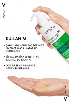 Vichy Dercos Kepek Karşıtı Şampuan (Normal-Yağlı saçlar) 390ml