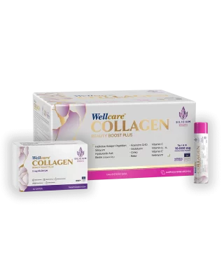 Wellcare Collagen Beauty Boost Plus ( Karpuz & Nane Aromalı ) 10.000 mg Likit Form 40mlx30Shot & 30 Kapsül