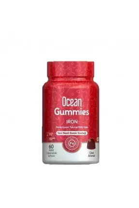 Ocean Gummies İron ( Demir ) 60 Yumuşak Tablet