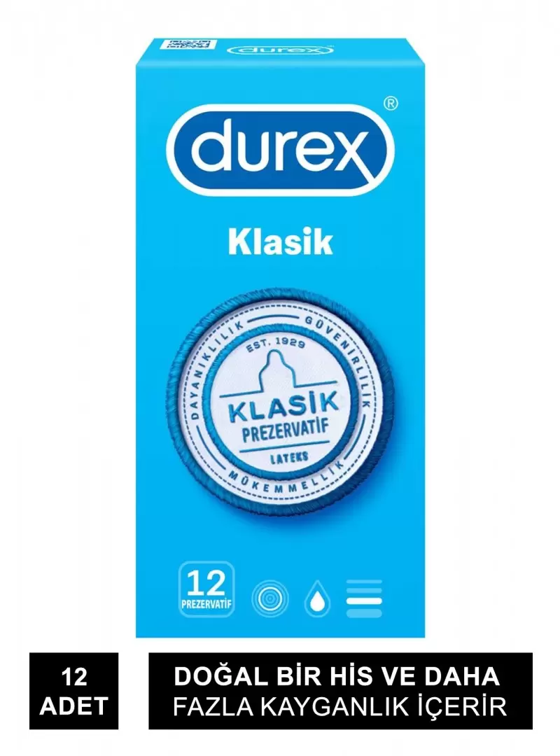 Durex Klasik Prezarvatif 12'li