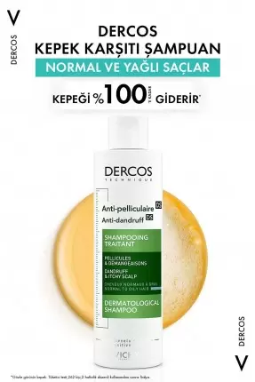 Vichy Dercos Anti-Pell Kepek Şampuanı Normal ve Yağlı Saçlar 200 ml