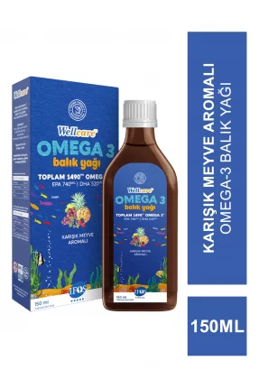 Wellcare Omega 3 Karışık Meyve Aromalı Balık Yağı 150 ml