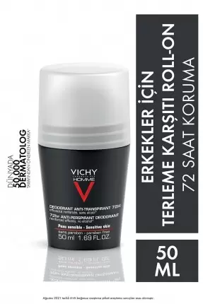 Vichy Deo Homme Terleme Karşıtı İz Bırakmayan Deodorant Roll-On Yoğun Kontrol 50ml