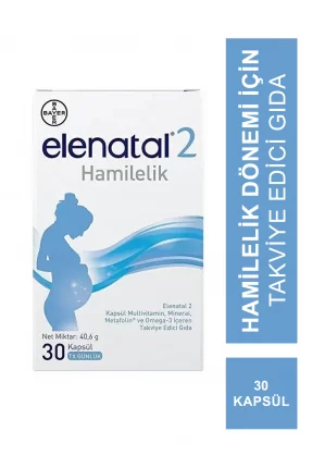 Elenatal 2 Hamilelik Multivitamin, Mineral ve Omega 3 Kapsül 30 luk