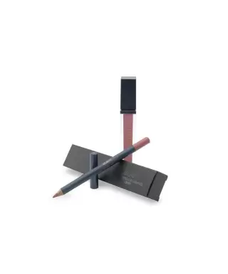 Aden Liquid Lipstick + Lipliner Pencil Set - 25 Chinchilla -