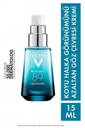 Vichy Mineral 89 Göz Kremi Hyalüronik Asit ve Saf Kafein ile Göz Çevresi Bakımı 15 ml (S.K.T 05-2025)