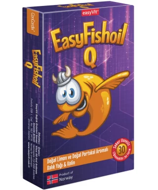 EasyFishoil Q Omega&Kolin Kids 30 Çiğnenebilir Jel Tablet