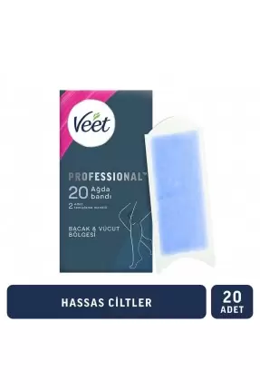 Veet Professional Sir Ağda Bandı Hassas Ciltler İçin ( Bacak & Vücut ) 20 Adet