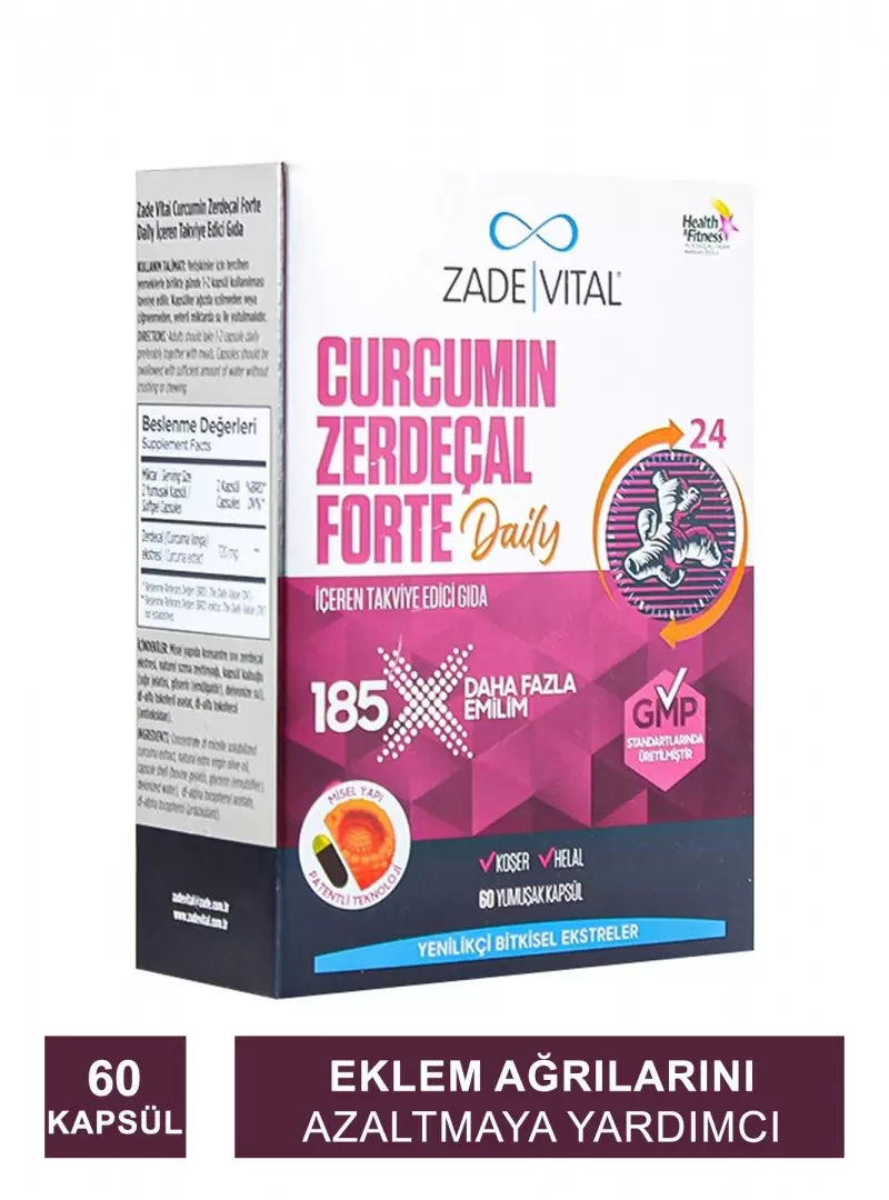 Zade Vital Curcumin Zerdeçal Forte Daily 60 Kapsül