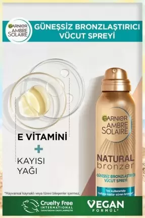 Garnier Ambre Solaire Natural Bronzer Selt Tan Mist Body ( Güneşsiz Bronzlaştırıcı Sprey ) 150ml