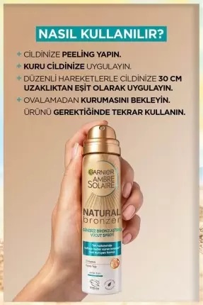 Garnier Ambre Solaire Natural Bronzer Selt Tan Mist Body ( Güneşsiz Bronzlaştırıcı Sprey ) 150ml