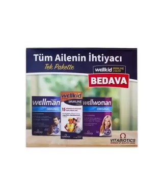 Vitabiotics Aile Boyu Paket ( Wellwomen + Wellmann + Wellkid