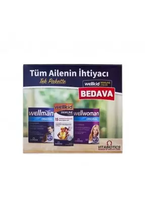 Vitabiotics Aile Boyu Paket ( Wellwomen + Wellmann + Wellkid )