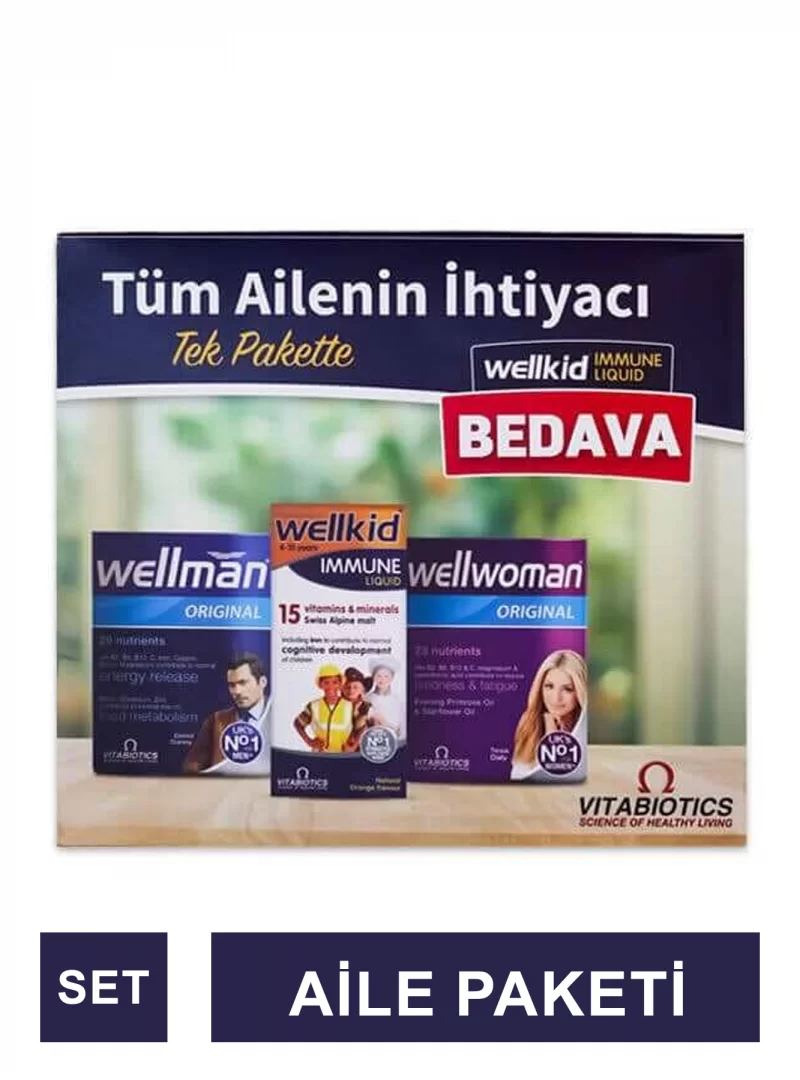 Vitabiotics Aile Boyu Paket ( Wellwomen + Wellmann + Wellkid