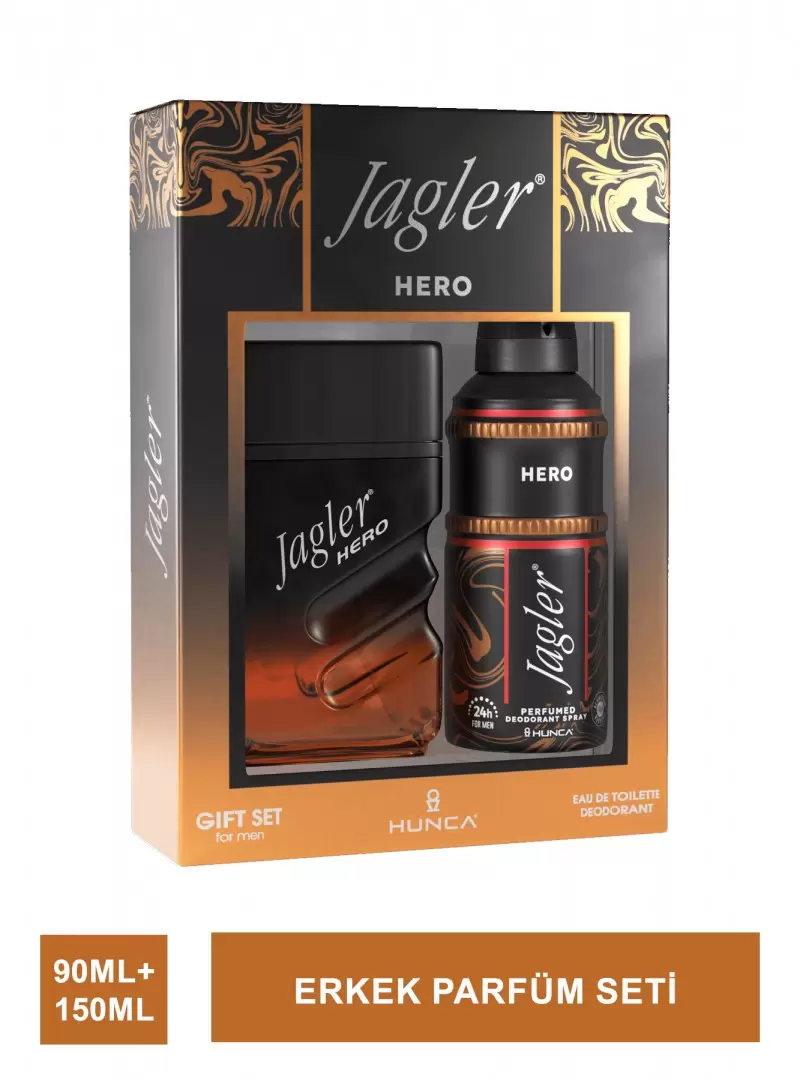 Jagler Hero Erkek Parfüm Seti 90 ml EDT + 150 ml Deodorant